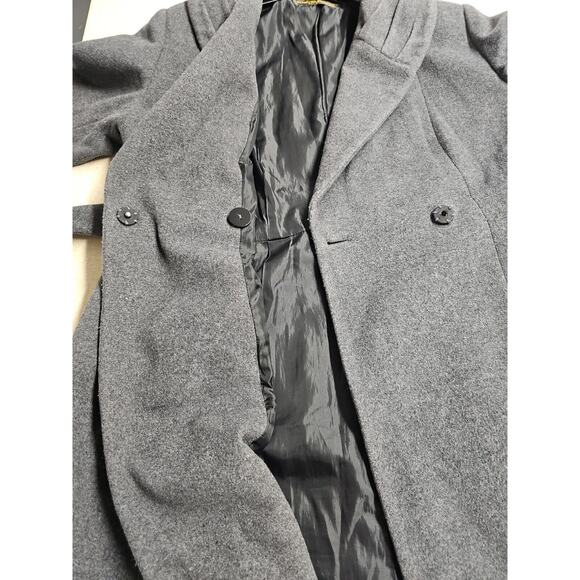 Marvin Richards Gray Wool Cashmere Blend Long Coat Size 12 Vintage Old Money - Picture 8 of 12